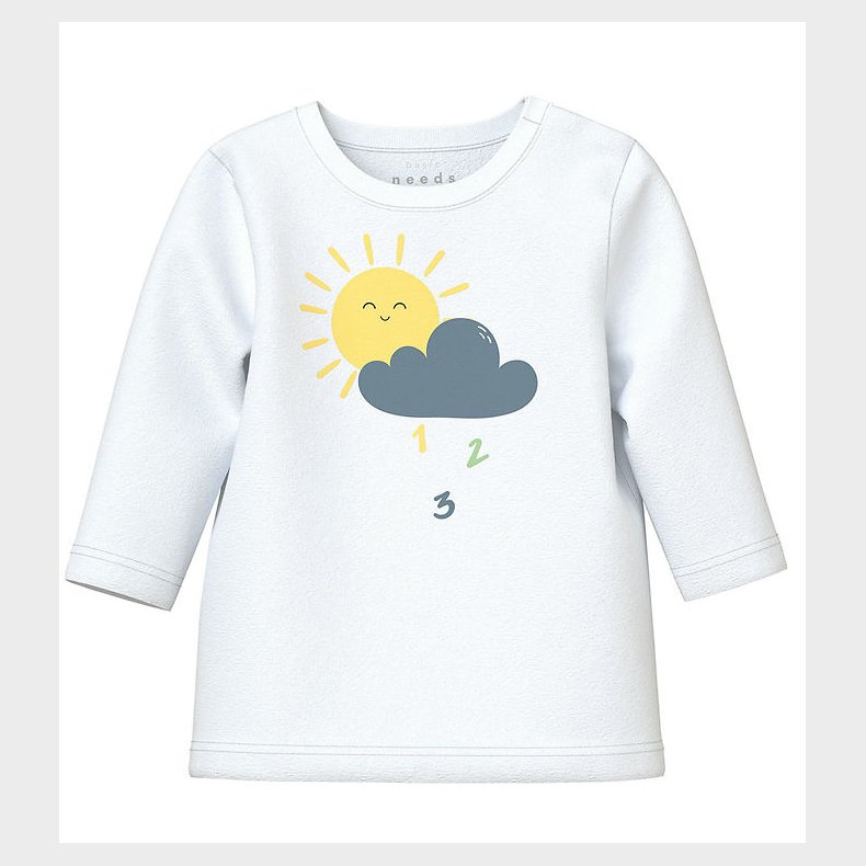 Name It Bluse - NbmVacion - Bright White/Sun and cloud