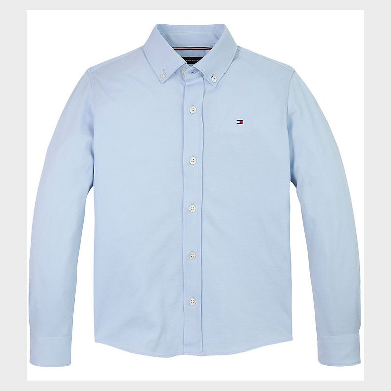 Tommy Hilfiger Skjorte - Piqu - Breezy Blue