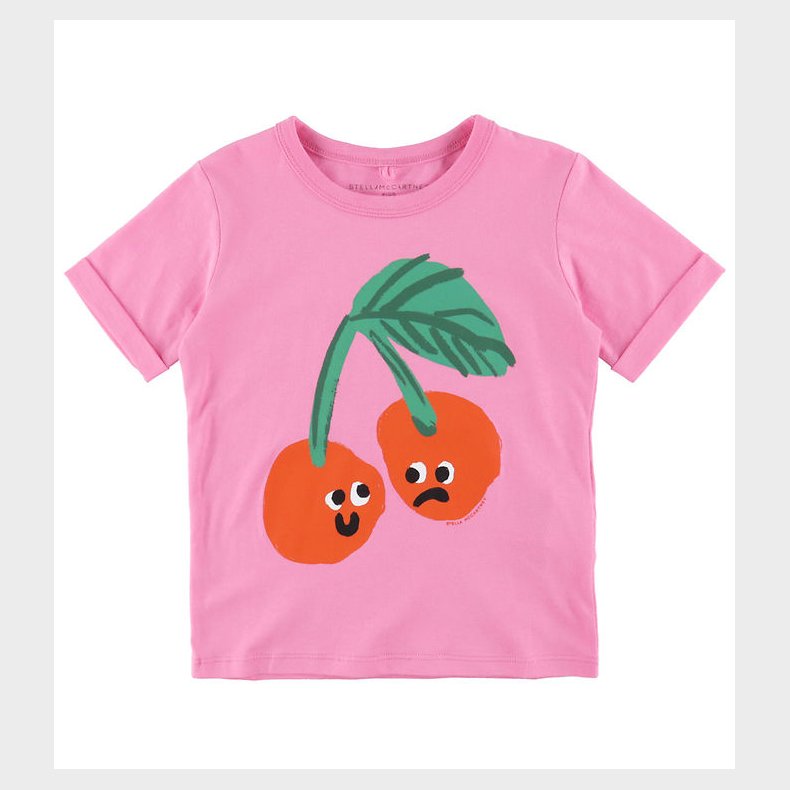 Stella McCartney Kids T-shirt - Pink m. Kirsebr