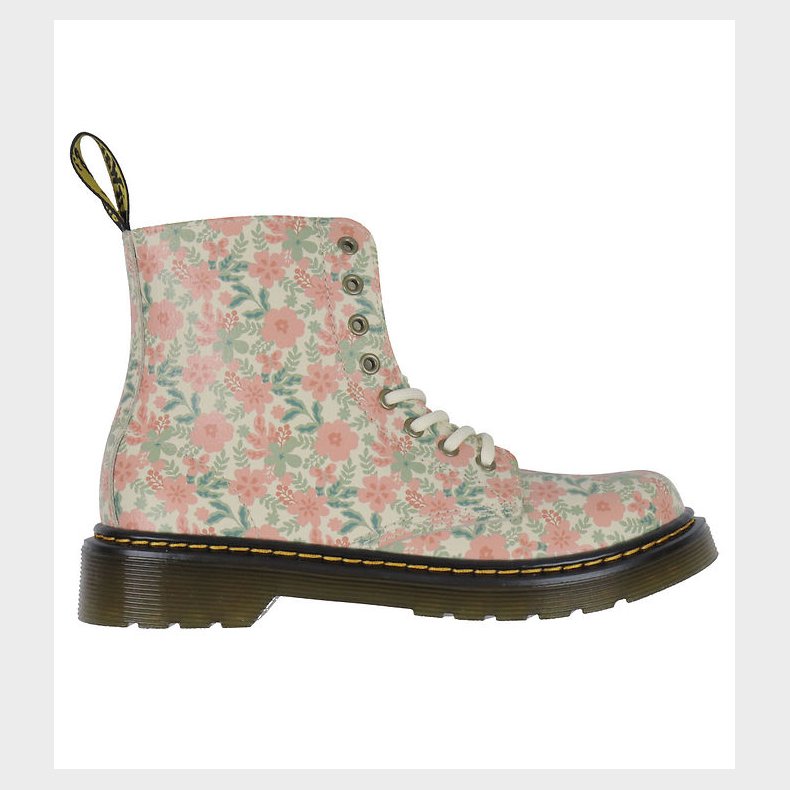 Dr. Martens Stvler - 1460 Pascal - Cloud Cream m. Blomster