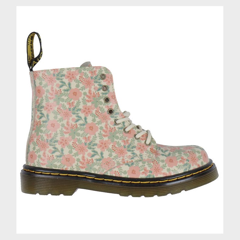 Dr. Martens Stvler - 1460 Pascal - Cloud Cream m. Blomster