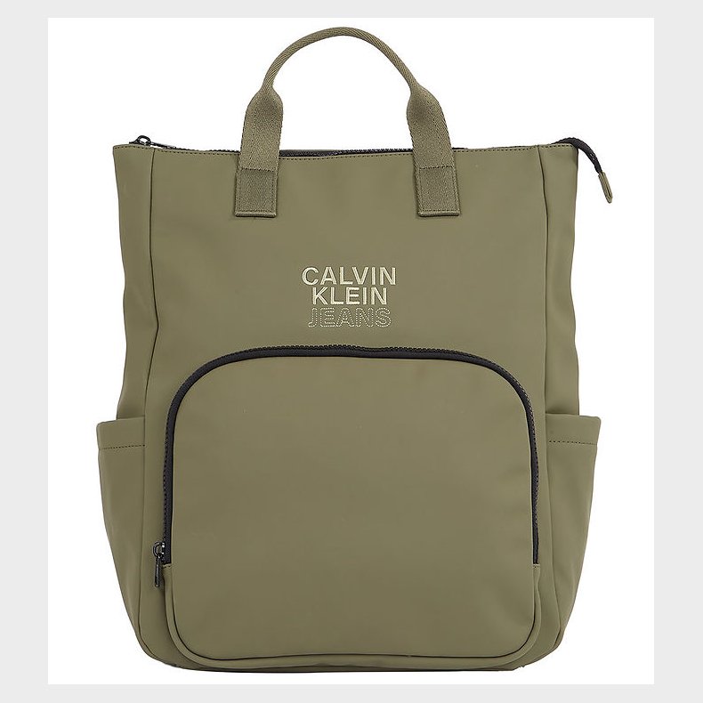 Calvin Klein Pusletaske - Rubber Diaper BP - Dusty Olive