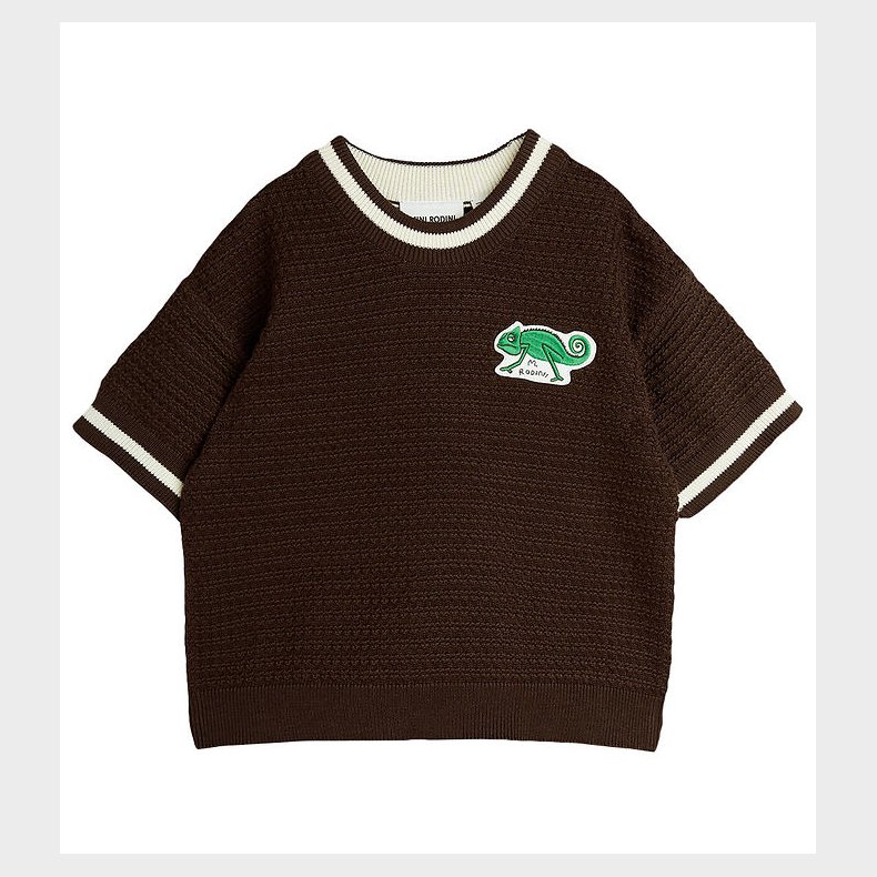Mini Rodini T-shirt - Strik - Lizard - Brun