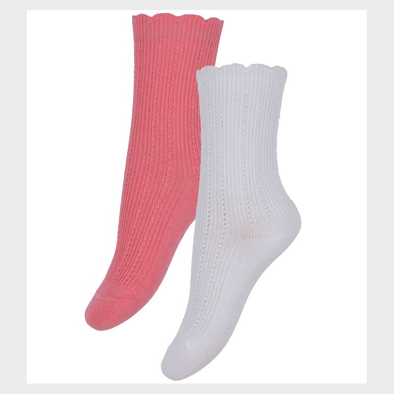 Konges Sljd Strmper - Rib - Frill - 2-pak - Multi Color m. Hul