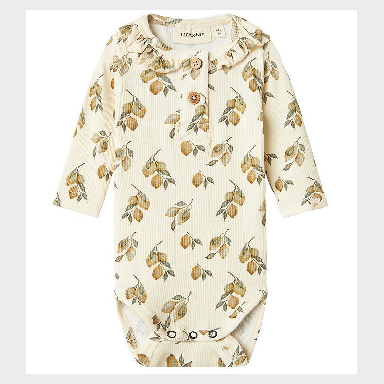 Lil' Atelier Body l/ - Rib - NbfGavo - Turtledove/Lemon