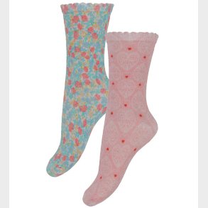 Konges Sljd Strmper - 2-pak - Fiola/Lacy Pink