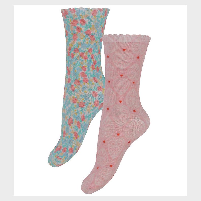 Konges Sljd Strmper - 2-pak - Fiola/Lacy Pink