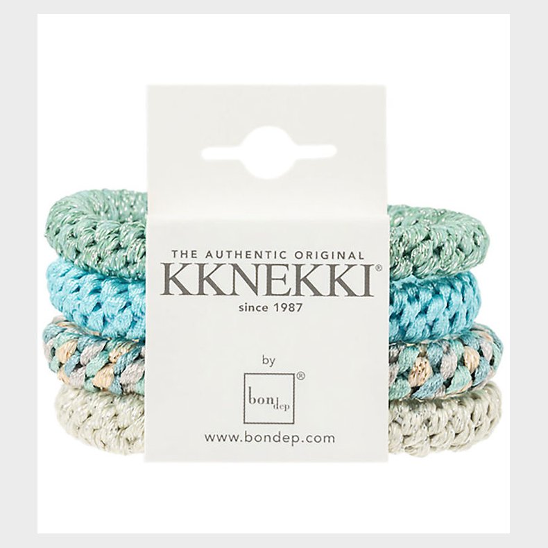 Kknekki Hrelastikker - 4-pak - Bl Glitter