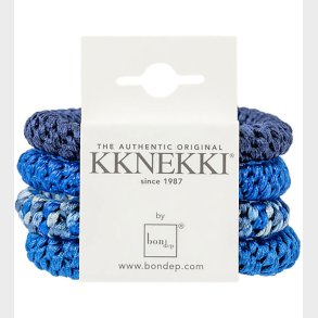 Kknekki Hrelastikker - 4-pak - Bl Glitter