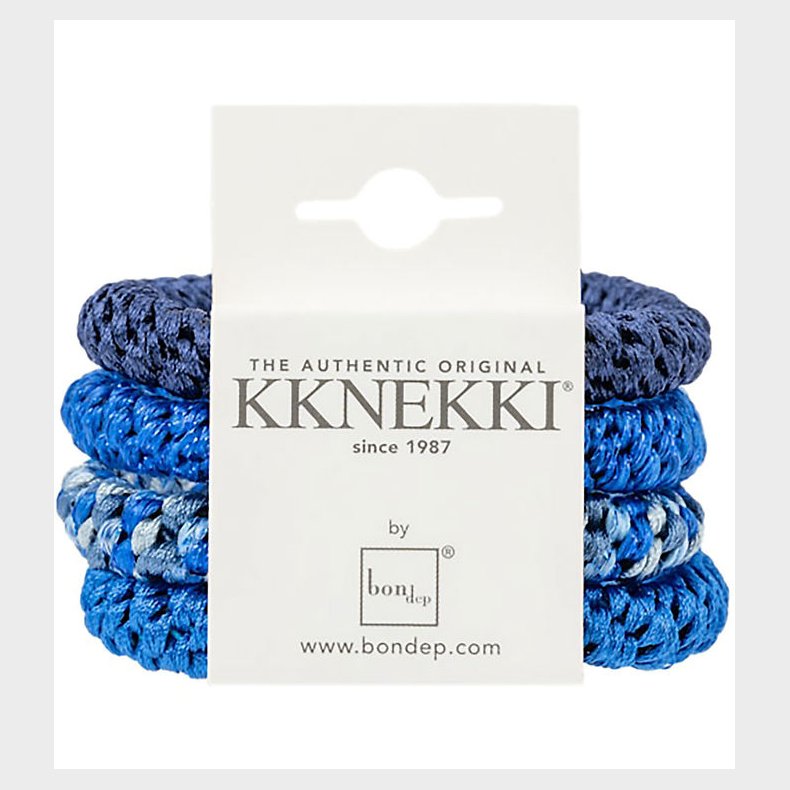 Kknekki Hrelastikker - 4-pak - Bl Glitter