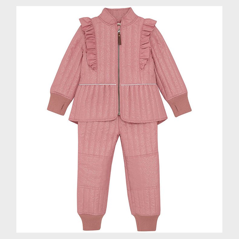 En Fant Termotj - Old Rose m. Flser/Glitter