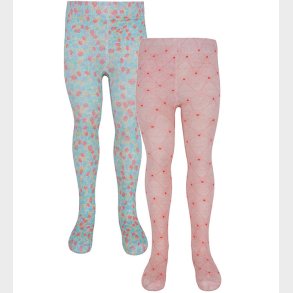 Konges Sljd Strmpebukser - 2-pak - Fiola - Lacy Print