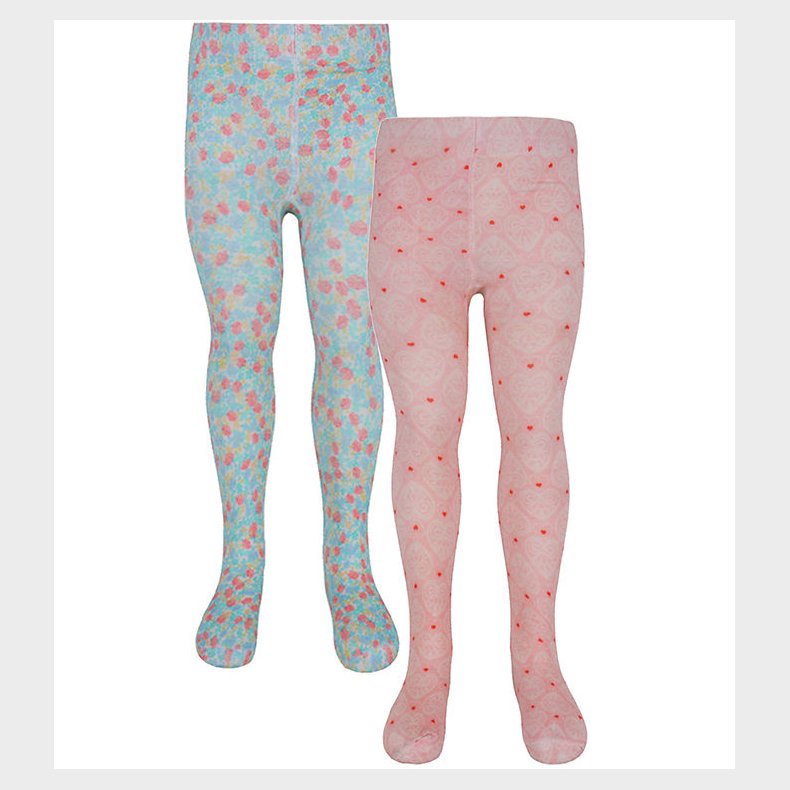 Konges Sljd Strmpebukser - 2-pak - Fiola - Lacy Print