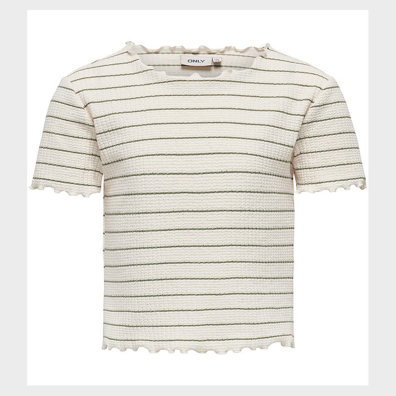 Kids Only T-shirt - Cropped - KogAnits - Antique White/Hedge Gre