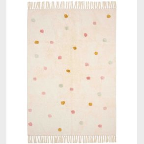 Little Dutch Gulvt�ppe - 120x170 cm - Beige m. Pink Prikker
