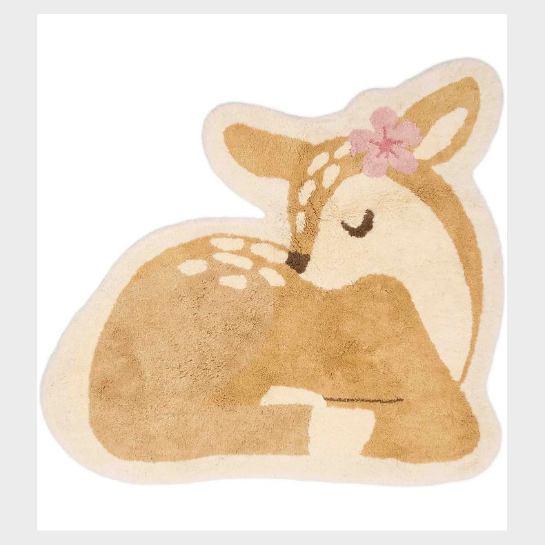 Little Dutch Gulvt�ppe - 103x110 cm - Beige m. R�dyr