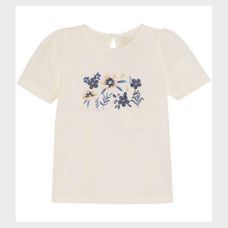 Creamie T-shirt - Forever Blue m. Blomster