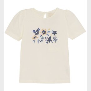 Creamie T-shirt - Forever Blue m. Blomster