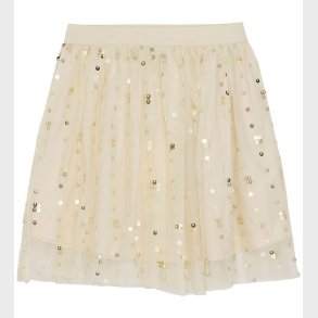 Creamie Nederdel - Tyl - Sequins - Buttercream