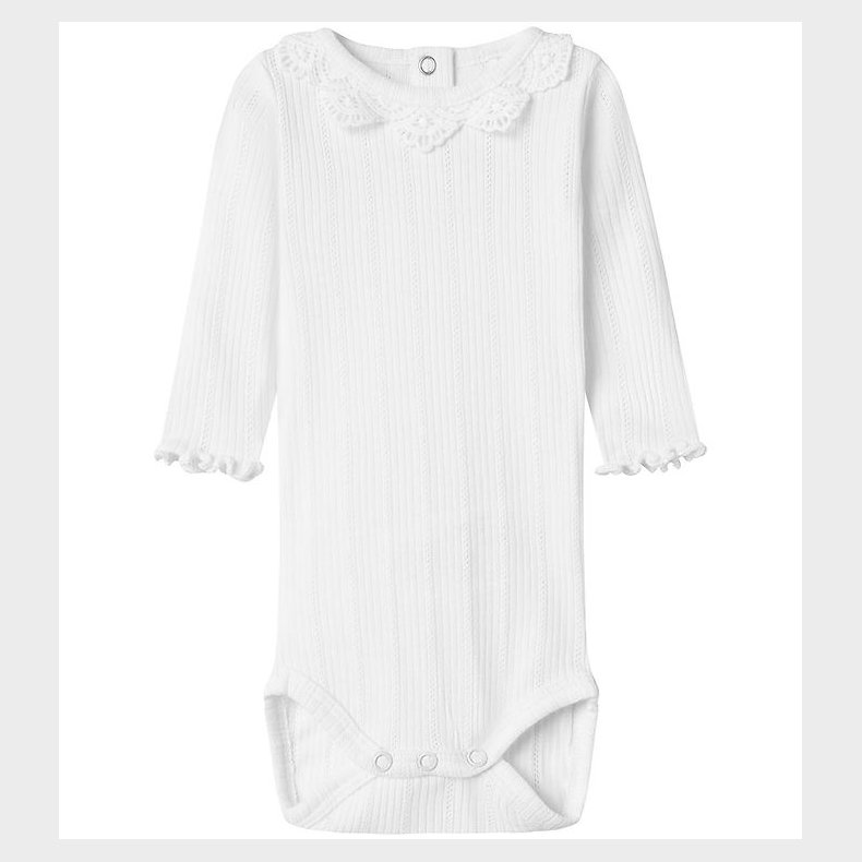 Name It Body l/ - Rib - NbfDia - Cloud Dancer m. Hulmnster/Blo