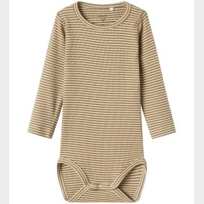 Name It Body l/ - Rib - NbnOsole - Summer Sand m. Striber