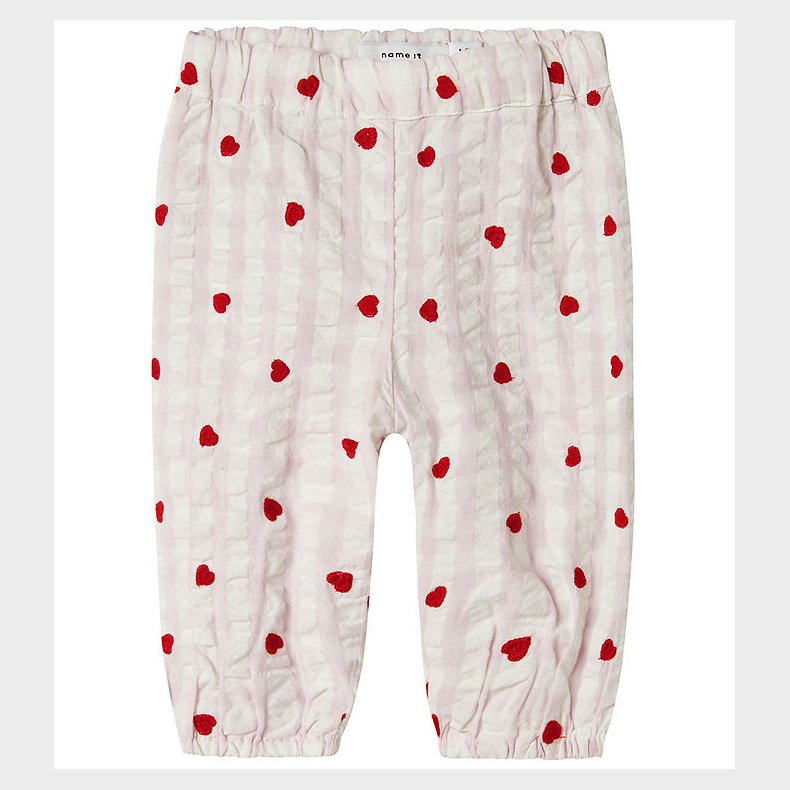 Name It Bukser - NbfFisina - Light Lilac m. Hjerter