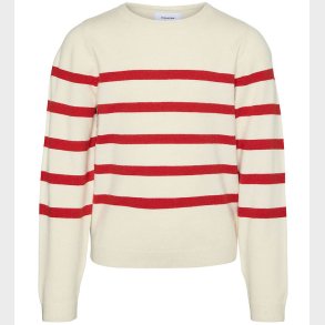 Vero Moda Girl - Strik - VmSaba - Birch/FIERY RED