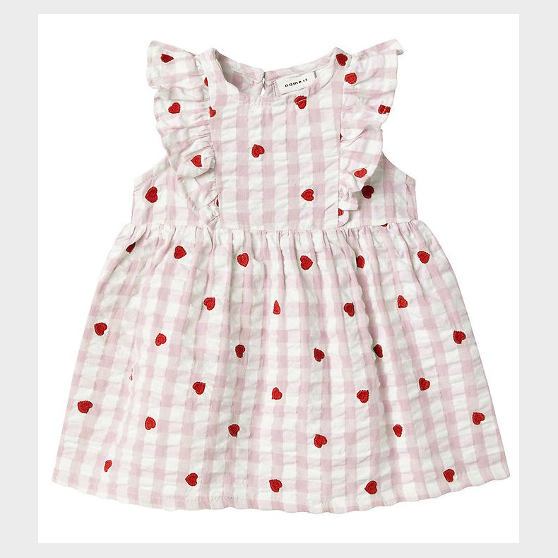 Name It Kjole - Nbffisina - Light Lilac m. Hjerter