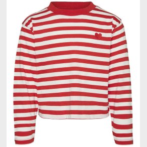 Vero Moda Girl Bluse - VmLeila - Snow White/FIERY RED