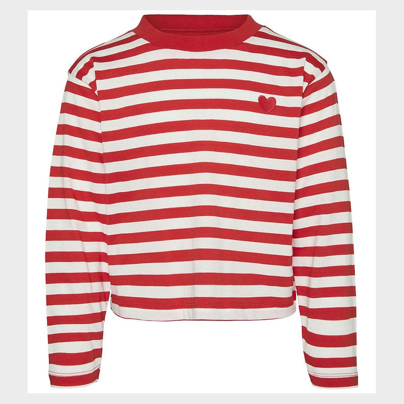 Vero Moda Girl Bluse - VmLeila - Snow White/FIERY RED
