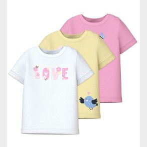 Name It T-shirt - 3 Pack - NbfVubie - Pink Frosting/Pastel Yell