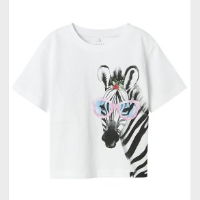 Name It T-shirt - NmfVotea - Bright White/Zebra
