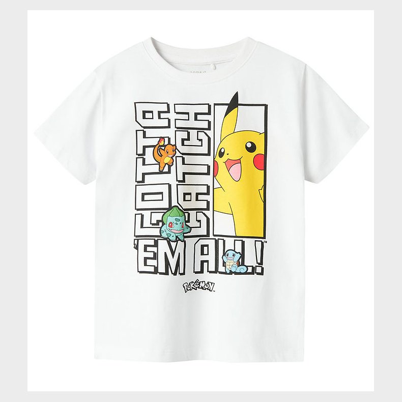 Name It T-shirt - NkmFlame Pokemon - Bright White