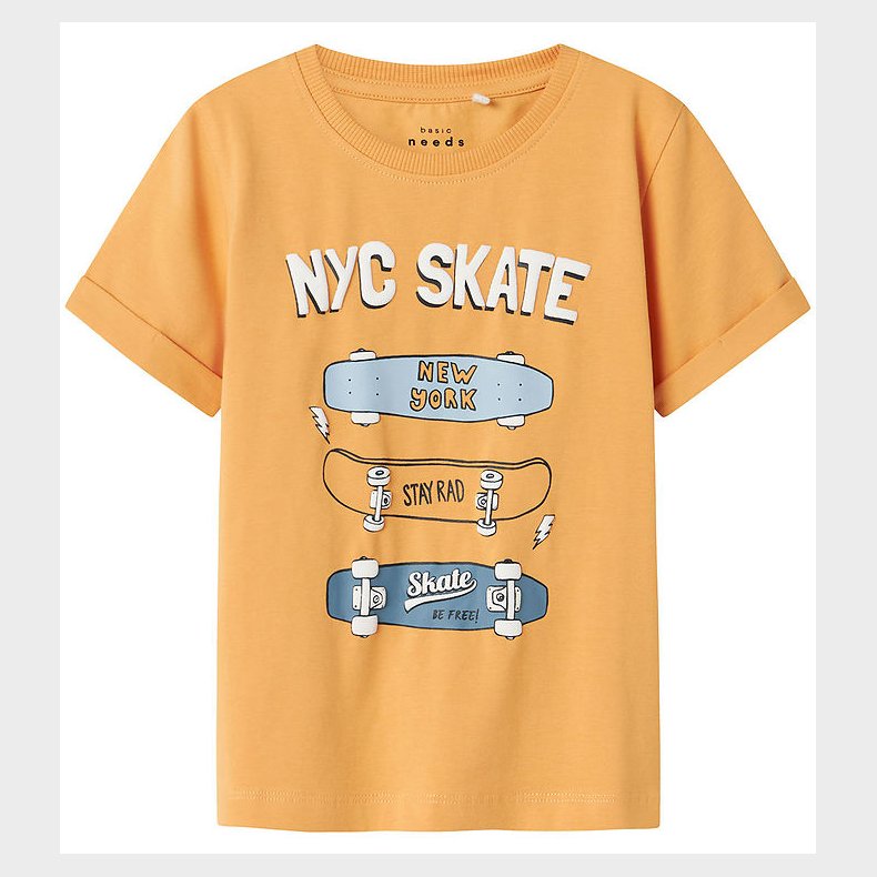 Name It T-shirt - NmmVux - Gold Earth/Skateboards