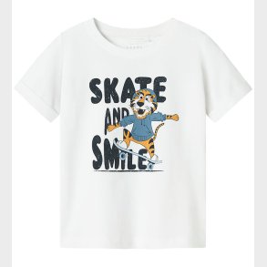 Name It T-shirt - NmmVux - Bright White/Smile
