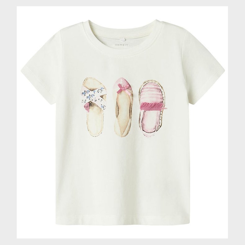 Name It T-shirt - NmfDessy - Cloud Dancer m. Print