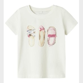 Name It T-shirt - NmfDessy - Cloud Dancer m. Print