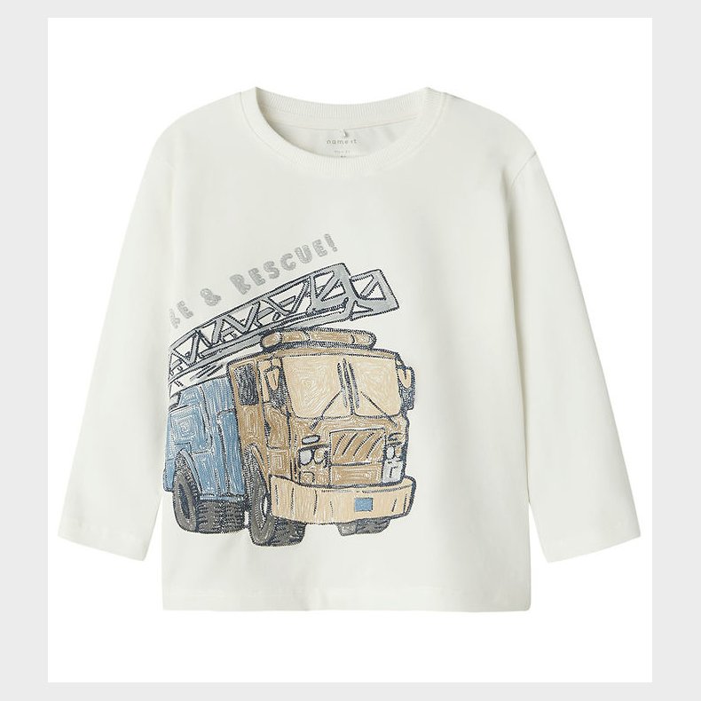 Name It Bluse - NmmDusty - Cloud Dancer m. Print