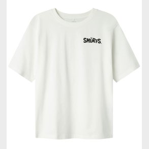 LMTD T-shirt - NlnFordy Smurfs - Cloud Dancer