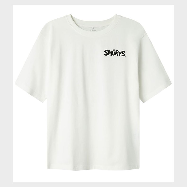 LMTD T-shirt - NlnFordy Smurfs - Cloud Dancer