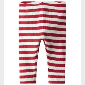 Name It Leggings - Rib - NbfFolisa - Bright White/Cinese Red m.