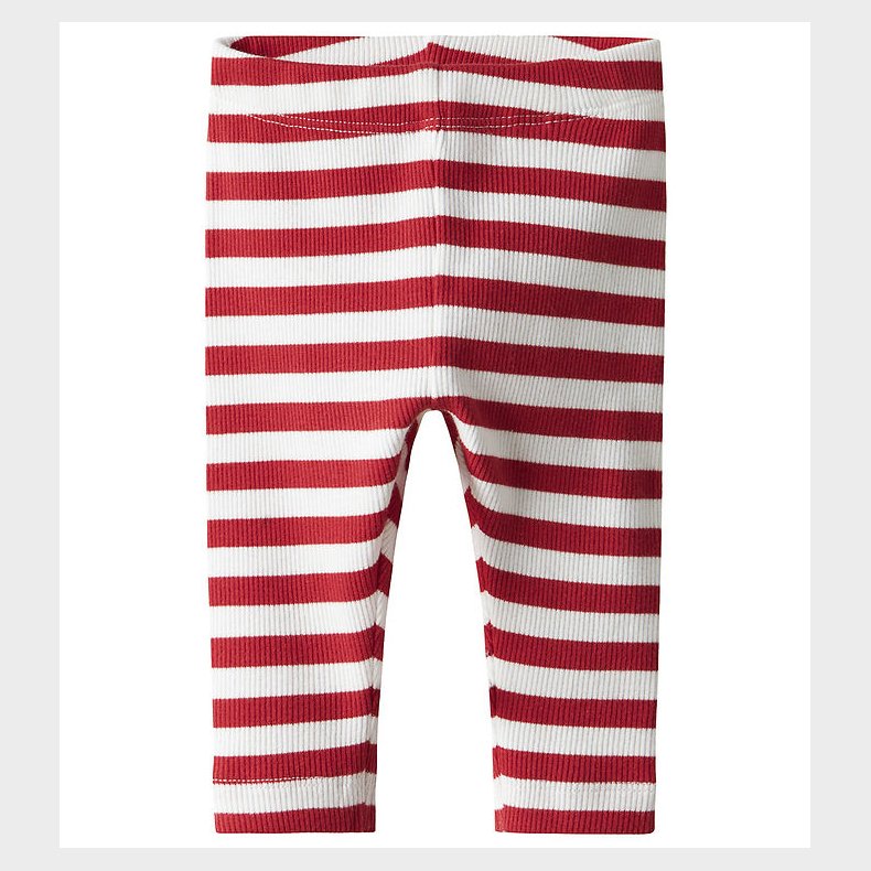 Name It Leggings - Rib - NbfFolisa - Bright White/Cinese Red m.