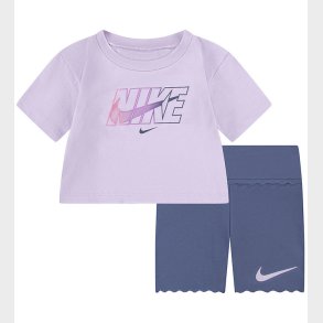 Nike Shortsst - T-shirt/Cykelshorts - Diffused Blue