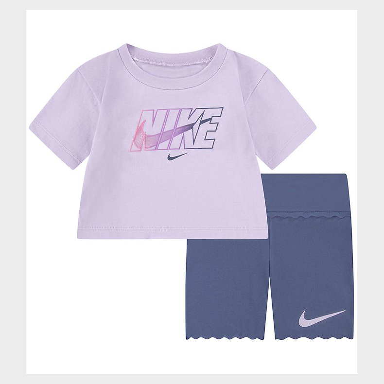 Nike Shortsst - T-shirt/Cykelshorts - Diffused Blue