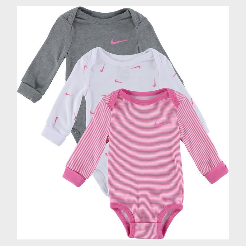 Nike Body l/ - 3-pak - Hvid/Playful Pink