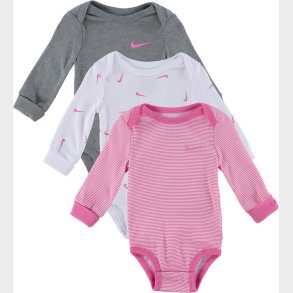 Nike Body l/ - 3-pak - Hvid/Playful Pink