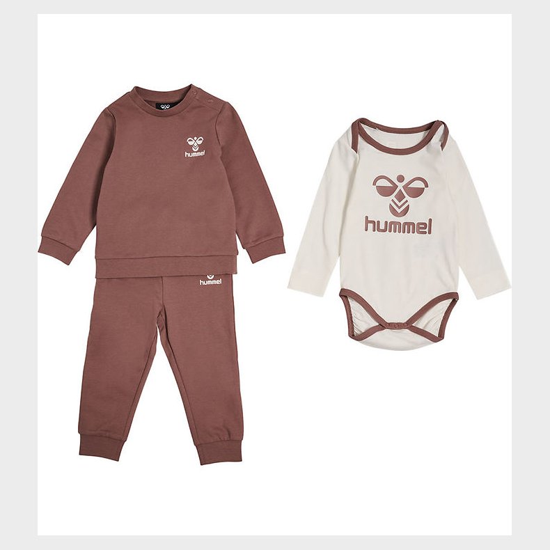 Hummel Sweatst m. Body l/ - hmlTrio - Nutmeg