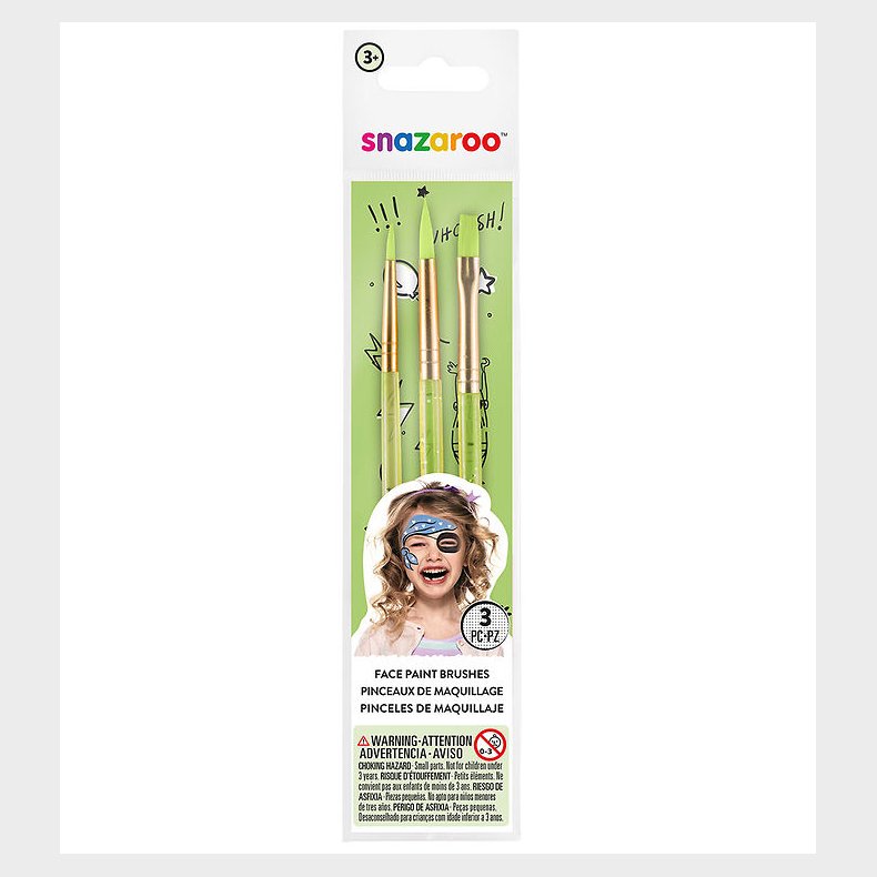 Snazaroo Makeup-pensler - 3 stk.