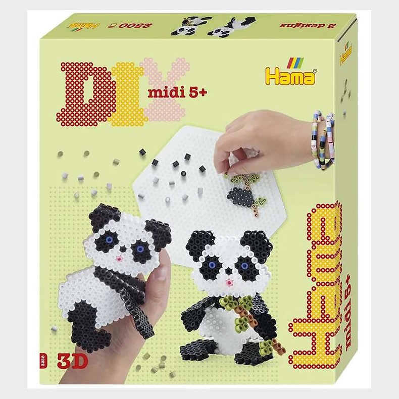 Hama Midi Perlest - 3D - 2500 stk - Panda