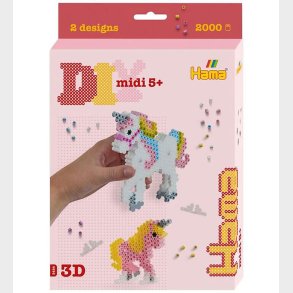 Hama Midi Perles�t - 3D - 2000 stk. - Enhj�rninger